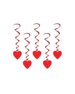 Valentines Heart Whirls - Red