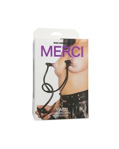 Merci Swell Vibrating Nipple Sucker Cups - Black