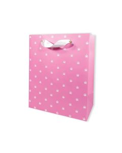 Polka Pot Gift Bag - Pink/White