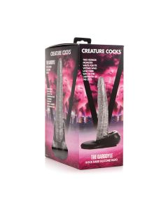 Creature Cocks The Gargoyle Rock Hard Silicone Dildo - Silver/Black